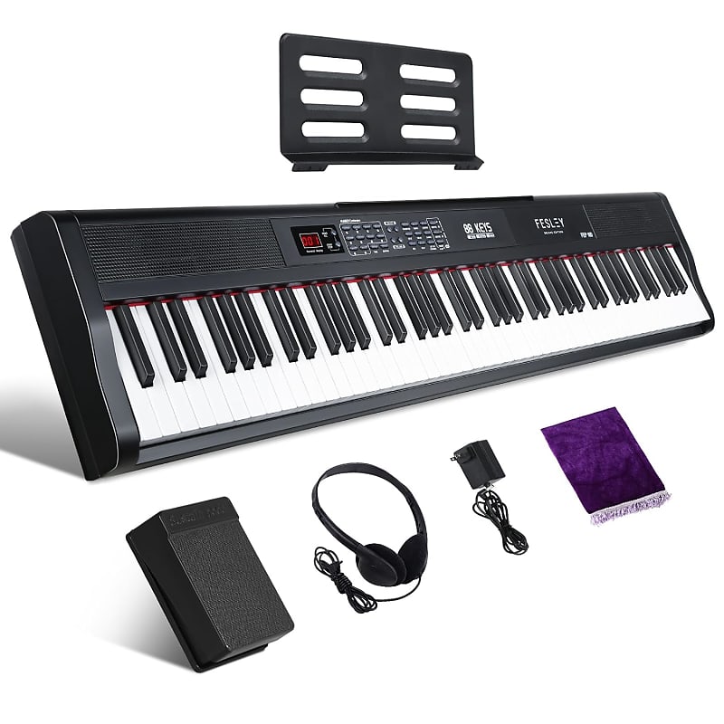 Piano Keyboard 88 Keys, FullSize Digital Piano Keyboard, Reverb