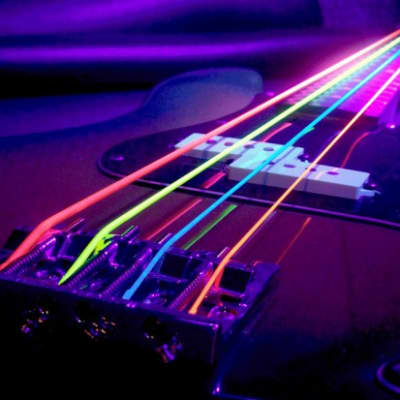 2-Pack DR Strings NMCE-10 Multi-Color Neon Rocksmith Electric Strings, Medium Gauge image 4