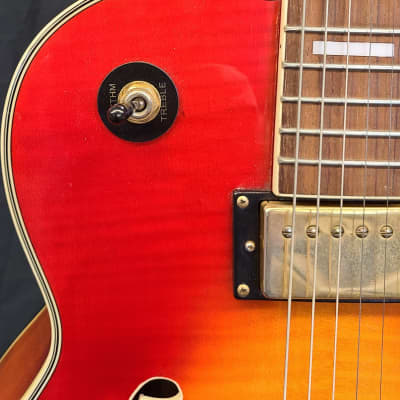 Indiana Remington semi-hollow electric guitar 2003 - Red Burst image 5