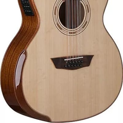 Washburn WCG15SCE12 Comfort Series Solid Spruce Top Mahogany 12-String Acoustic-Electric Guitar image 2