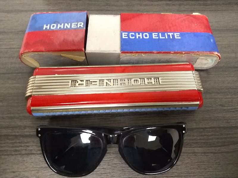 Vintage,Antique HOHNER ECHO ELITE HARMONICA GERMANY With Box Reverb
