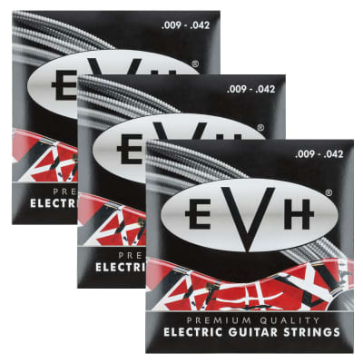 3-Pack! EVH Premium Electric Guitar Strings 09-42 Gauge 0220150042 for sale