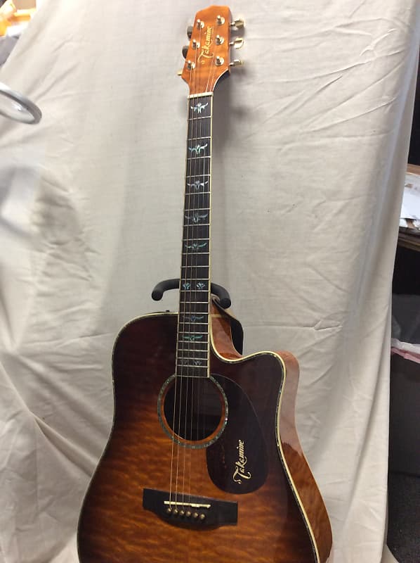 Takamine EG333C Acoustic/Electric Guitar with Cutaway Quilted Reverb