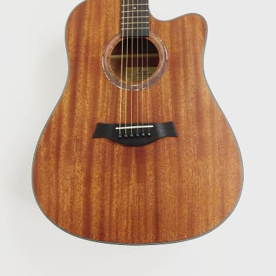 Haze W1654CEQM Solid Mahogany Top Built in Tuner/EQ Electro-Acoustic Guitar, 10W Amp, Accessories Pack image 3