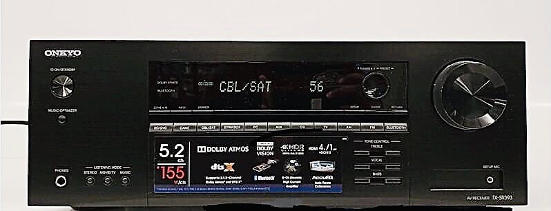 Onkyo TX-SR393 5.2 Channel 4K HDR Ultra HD A/V Receiver with | Reverb