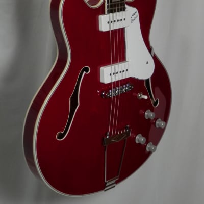 Vox Bobcat V90 Cherry Red Semi-Hollow Electric with case image 5