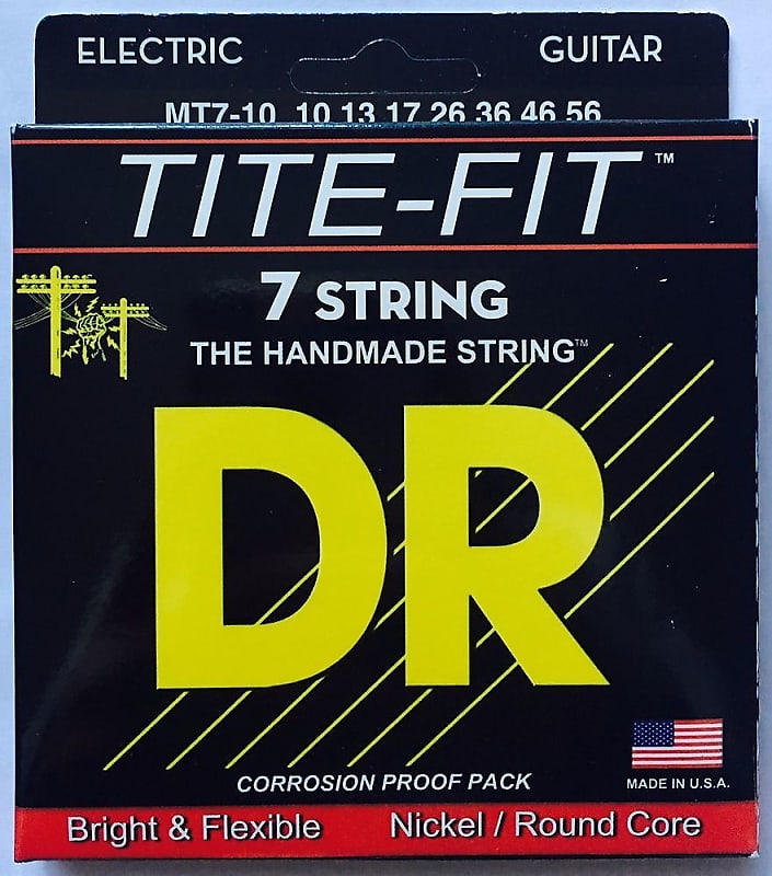 DR MT7-10 Tite-Fit Electric Guitar Strings 7-String set gauges 10-56 image 1
