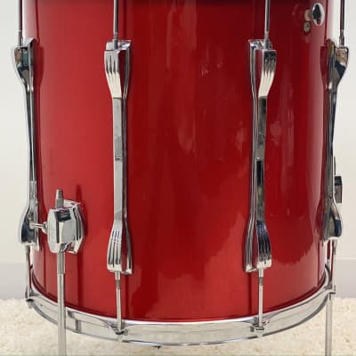Ludwig 70s Mach 4 drum set 13/16/24/5x14 Supra and canister throne. Red Silk image 20