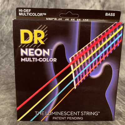 DR NMCB-45 Hi-Def Neon Bass Guitar Strings - Medium 45-105 image 1