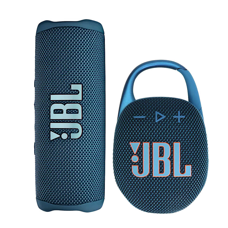 JBL FLIP 6 Wireless Portable Waterproof Speaker - Blue + JBL Clip 5 Portable Waterproof Wireless Speaker (Blue) image 1
