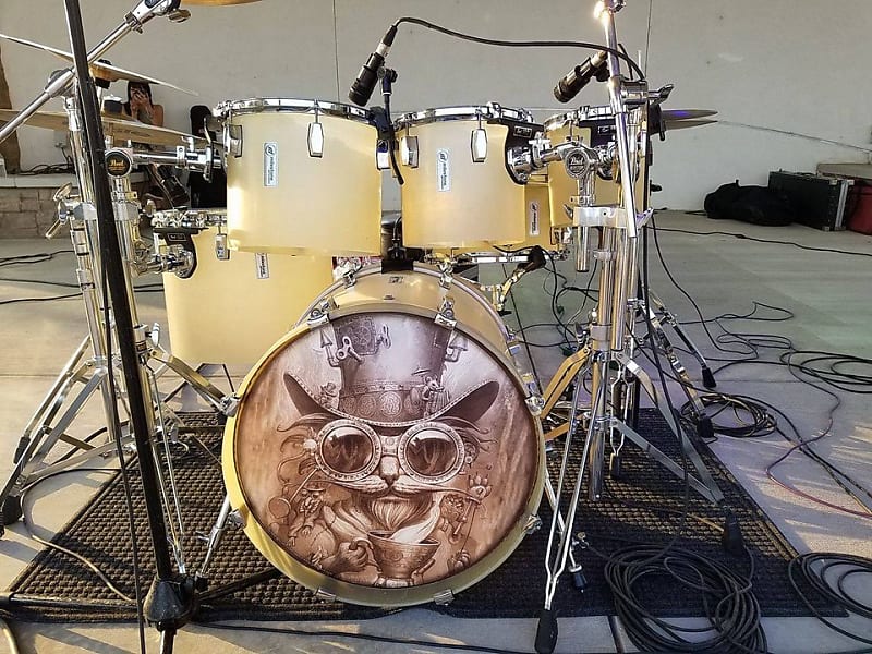 8/PC Milestone Fiberglass Drum Kit Set W/ Concert Tom's Reverb