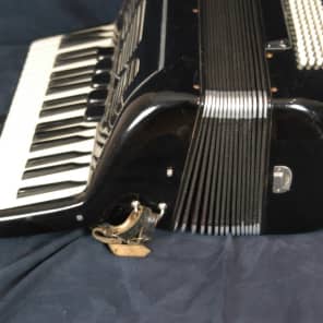 1985 Galanti Accordion, 37 Treble Keys, 80 Bass Keys, Black. image 4
