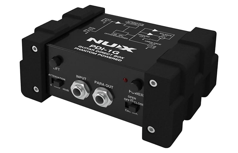 NUX PDI-1G Guitar Direct Injection Phantom DI Box Audio Mixer w/ Para Out image 1