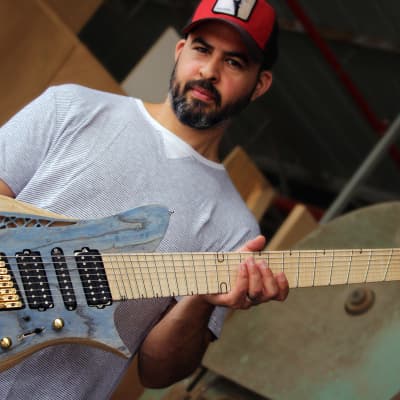 OD Guitars Minerva Multi Scale 8 Strings 2019 - Transparent Blue image 10