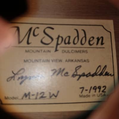 Used McSpadden Model M-12W Mountain Dulcimer with Case image 7