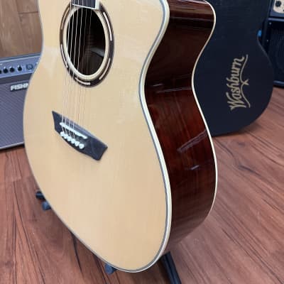Washburn AG70CE Apprentice Series Acoustic Electric Guitar 2022 - Natural Gloss w/hard case. New! image 5