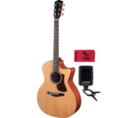 Eastman AC122-2CE Acoustic Electric Guitar, Solid Cedar Top w/ Tuner & Cloth for sale