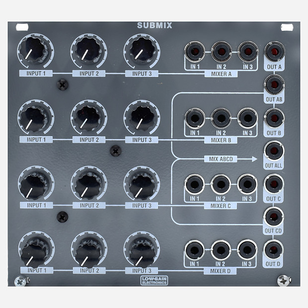 Low-Gain Electronics SUBMIX Eurorack Mixer Module image 1