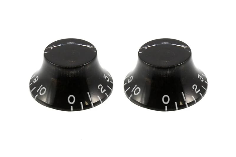 Vintage Style Bell Knobs Set of 2 Black image 1