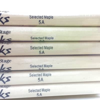 On-Stage Maple Drum Sticks 5A, Wood Tip MW5A- 12 Pack image 4