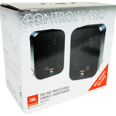 Pair JBL C1PRO Control 1 PRO Black 5.25" Wall Mount Home/Commercial Speakers image 9