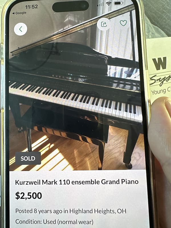 Kurzweil mark 110 ensemble deals grand piano price