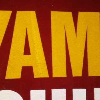 Vintage Yamaha Guitar Banner 1960's Red Velvet image 2