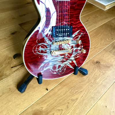 Spear SHL1Q Evil Monkey Electric Guitar. Quilted Maple