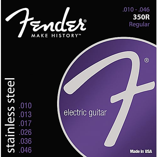Fender 350R Stainless Steel Electric Guitar Strings Set - REGULAR 10-46 image 1