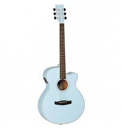 Tanglewood DBT-SFCE SBL SURF BLUE Discovery  Folk Cutaway image 1