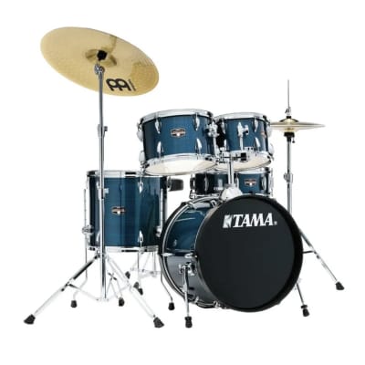 Tama IE52C-HLB Imperialstar 10/12/16/22/5x14" 5pc Drum Set w/ Cymbals and Hardware - Hairline Blue (Philadelphia, PA) image 1