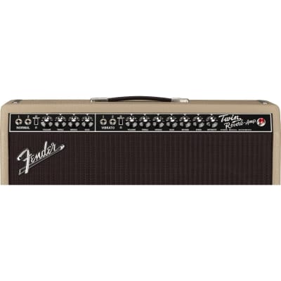Fender Tone Master Twin Reverb 2x12" 85 Watt Solid State Guitar Combo Amplifier - Blonde image 3