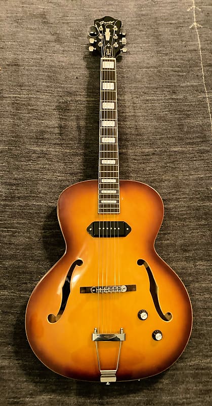 VV:  Near MINT Grote  P-90 (125 thinline) true hollowbody electric guitar MAJOR UPGRADES, deal--READ image 1