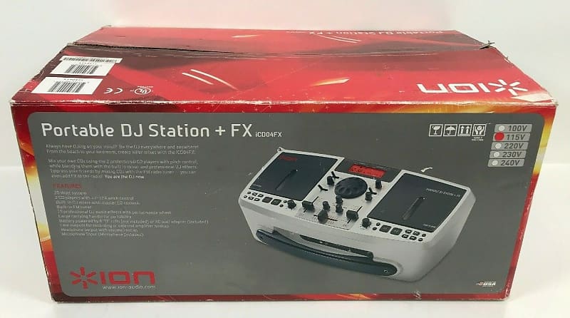 ion ポータブルDJステーション＋FX ICD04 FX Ion Audio ICD04FX Portable DJ CD Station Kit | zZounds