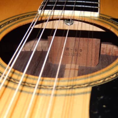 MADE IN JAPAN 1975 - YAMAKI YW60 - WONDERFUL - MARTIN D41 STYLE - 12STRING ACOUSTIC GUITAR image 5