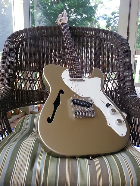 Squier vintage modified telecaster outlet thinline shoreline gold