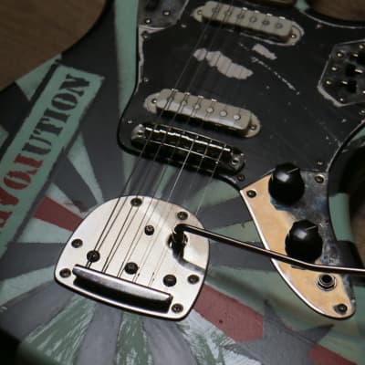 Skullcat Guitars REVOLUTION Jaguar Stencil Punk Guitar image 6