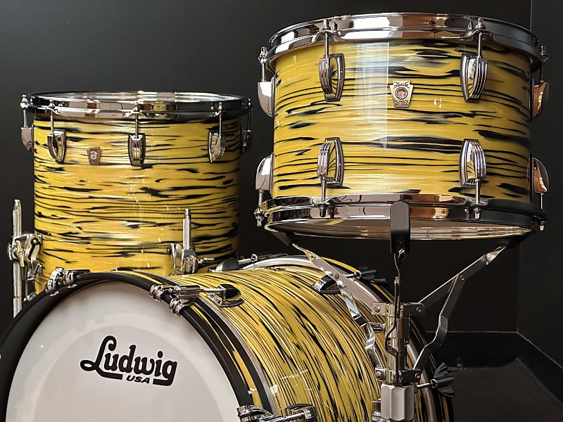 Ludwig 18/12/14" Classic Maple "Jazzette" Outfit Drum Set - Lemon Oyster Pearl image 1
