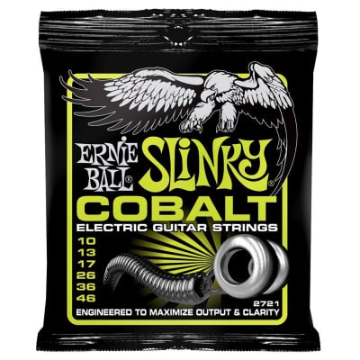 Ernie Ball Cobalt Regular Slinky Electric Guitar Strings, 10-46 image 1