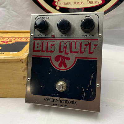 Electro-Harmonix " Classic NYC " Big Muff Pi v9 Fuzz Distortion Pedal with Wood Box - Large Chassis - 2001 Frantone Era - Missing Battery Cover image 2