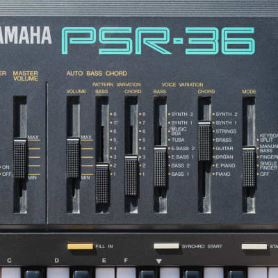 Yamaha PSR-36 keyboard with 2-operator FM synthesis and 12 bit drums image 2
