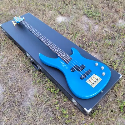 Vintage BC Rich NJ Series Bass Guitar 80s, 90s Blue With Original Hard Case Plays EXC+ 8.5LBS image 2