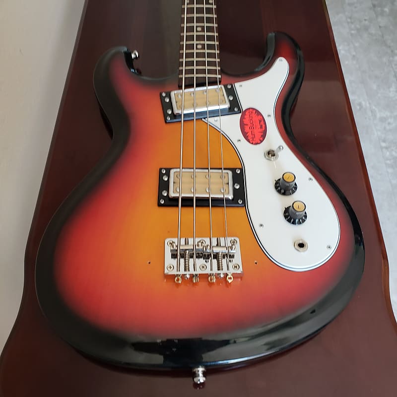 Vintage Univox Hi-Flier Phase III Short Scale Electric Bass Guitar 1974-1977 Sunburst image 1