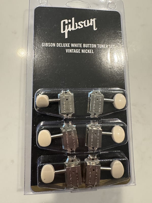Gibson Deluxe White Button Tuner Set – New | Reverb