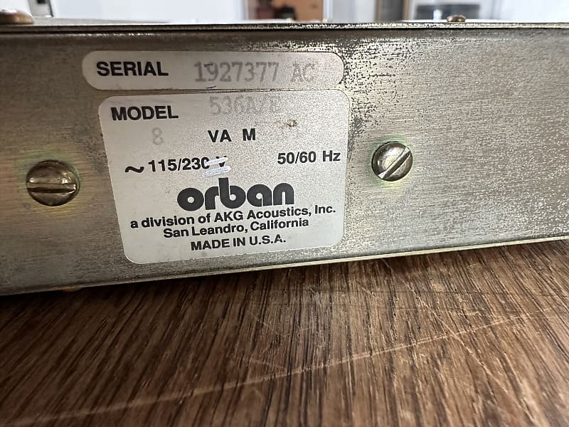Orban 536A ★ Vintage De-Esser,Stereo Dynamic Sibilance Controller ★  Mastering