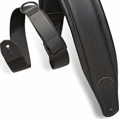 Levy's MRHGP-BLK 3.5" Wide RipChord Guitar Strap image 2