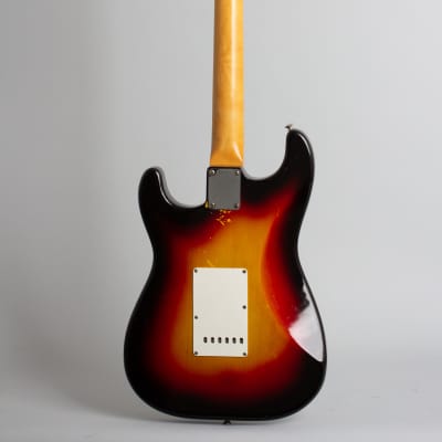 Fender  Stratocaster Solid Body Electric Guitar (1963), ser. #L20428, blonde tolex hard shell case. image 2