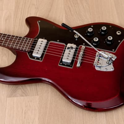 1965 Guild S-100 Polara Vintage Electric Guitar Cherry Red image 8