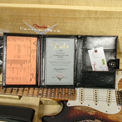 Fender - B2 Custom Shop Limited Edition - Red Hot Stratocaster® Electric Guitar - Maple Fingerboard - Super Heavy Relic - Faded Chocolate 3-Tone Sunburst - w/ Custom Shop Brown Hardshell Case - x9485 image 22