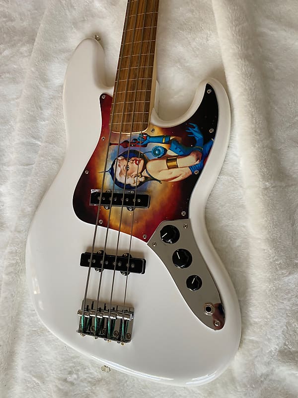Fender  Fender Player Jazz Bass Fretless Bass Guitar (Polar White) 2022 Polar White image 1